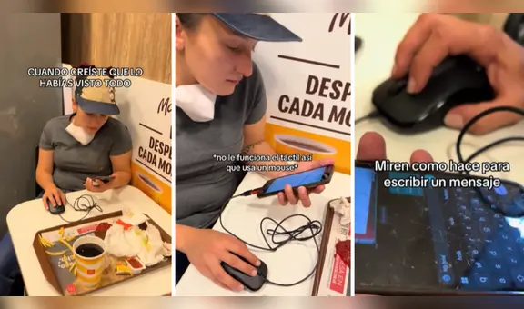 Joven tiene singular estrategia para escribir mensajes en su celular: el verdadero ‘Estoy cansado, jefe’