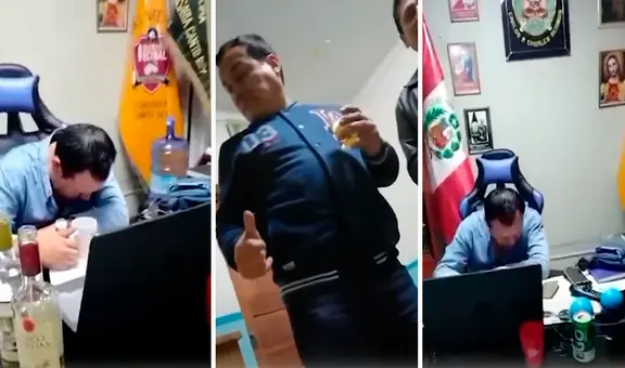 SJL: captan a mayor de PNP bebiendo licor dentro de comisaría en Canto Rey
