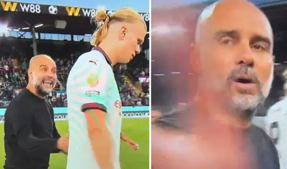 Guardiola golpeó cámara de TV: la agresión del DT del Manchester City tras recriminar a Haaland