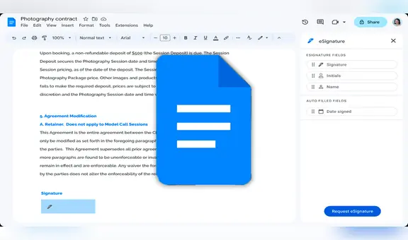 Google Docs incorpora la función más esperada por los usuarios: las firmas electrónicas
