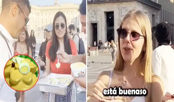 Extranjeros quedan fascinados al probar papa a la huancaína en calles de Italia: “Está buenazo”