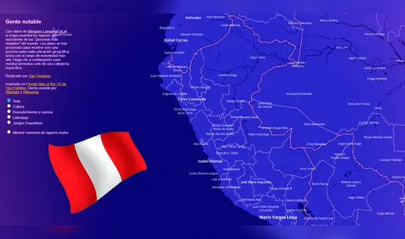 'Google Maps' de celebridades: descubre quiénes son los peruanos famosos que nacieron en tu ciudad