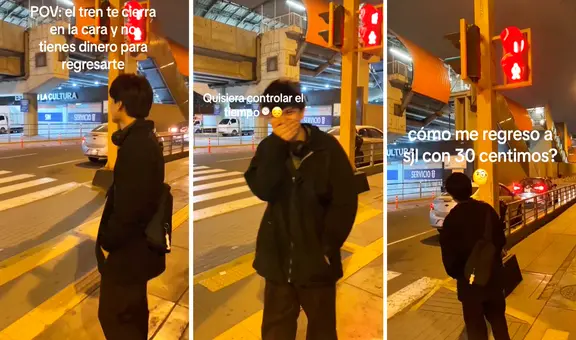 Pasajero llega tarde al tren de Lima y solo tiene 30 céntimos en el bolsillo para regresar a SJL