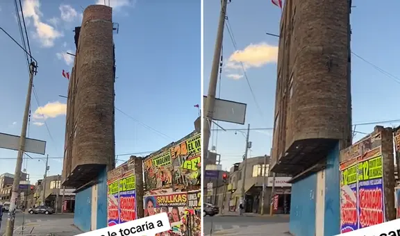 Joven capta edificio de 2 metros de fondo en Huancayo y sorprende en TikTok: “¡Es imposible!”