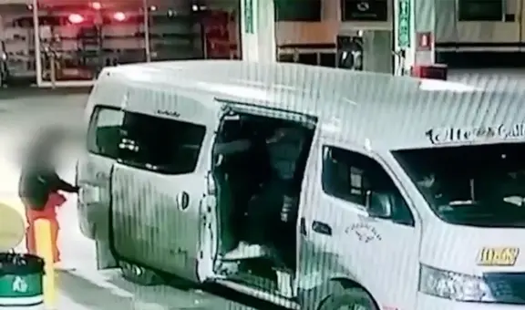 ¡Se fue debiendo S/124! Conductor de combi llenó gasolina en grifo de Ate y huyó sin pagar