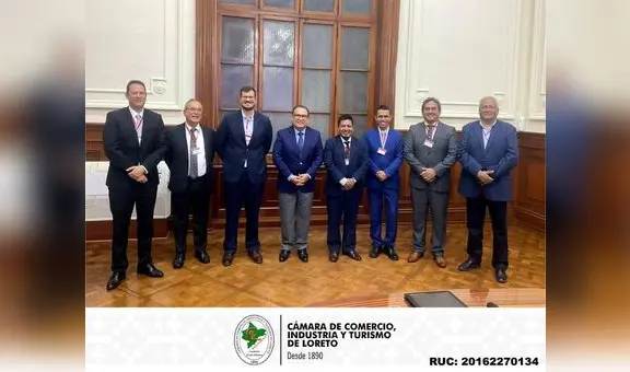 Gobernador Regional y equipo técnico liderado por Presidente de la Cámara de Comercio de Loreto se reunieron con Premier