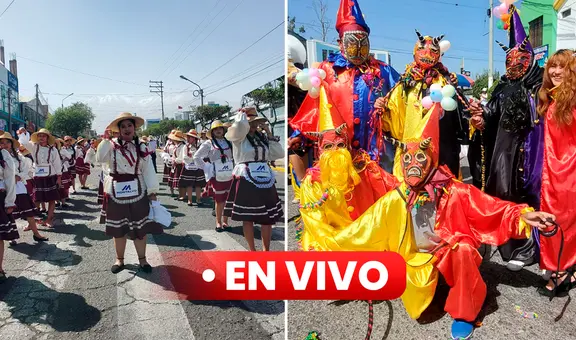 Entrada de ccapo en Arequipa EN VIVO: danzarines, cantantes de copla y carros alegóricos participan