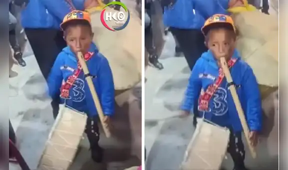 Niño sorprende en fiesta de La Libertad al tocar su flauta y tambor: “El pequeño chiroquito”