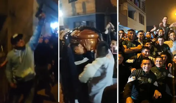 Comas: captan a policías haciendo disparos al aire en velorio de compañero de su promoción