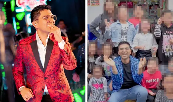 ¡El favorito de los niños!: Christian Yaipen canta junto con pequeños en Chachapoyas