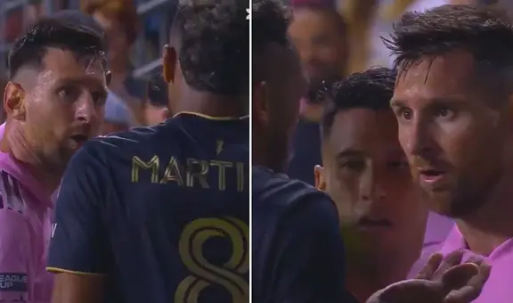 El video viral de Messi encarando al venezolano Martínez durante el Inter Miami vs. Philadelphia