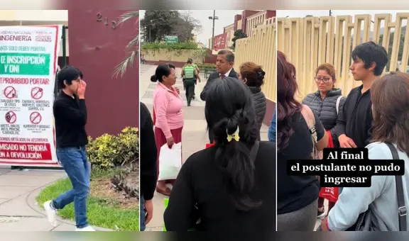 Joven llegó tarde al examen de la UNI y madres se solidarizan: "Viene de Junín y se equivocó de ruta"