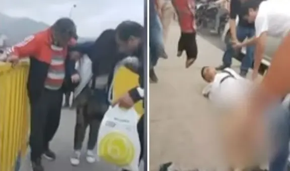 SMP: maniataron y golpearon a delincuente que acuchilló a joven por resistirse a robo