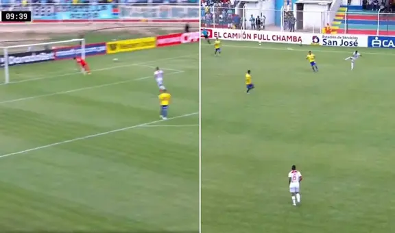 ¡El gol de la fecha! López Pissano sorprendió a Cristal desde fuera del área para el 1-0 de Grau