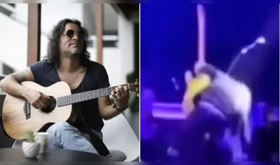 Marcello Motta, vocalista de Amén, sufre fuerte caída EN VIVO durante show en La Libertad