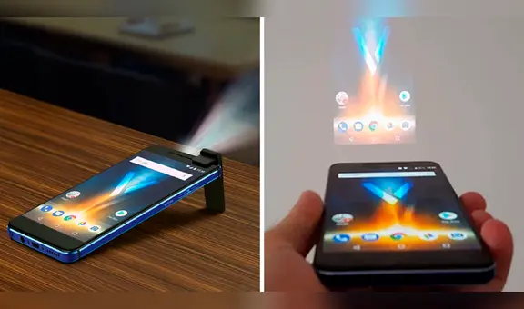 ¿Qué teléfonos tienen un proyector integrado que permite ver películas en la pared?