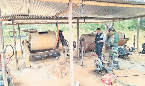 Piura: intervienen 17 campamentos utilizados para minería ilegal