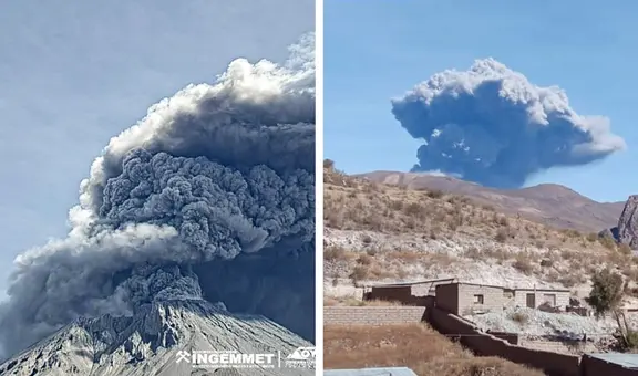 Así fue la explosión del Volcán Ubinas captada por los ciudadanos en Moquegua