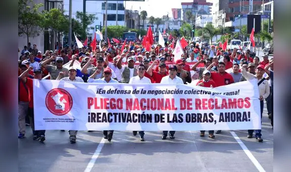 Trabajadores de construcción civil demandan mejora de condiciones laborales y aumento salarial