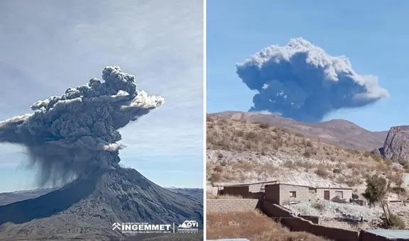 Así fue la explosión del Volcán Ubinas captada por los ciudadanos en Moquegua