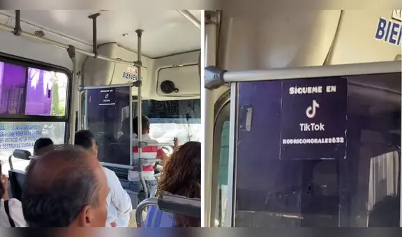 Chofer coloca un anuncio con su cuenta de TikTok en el carro y redes estallan: “Hay que seguirlo”