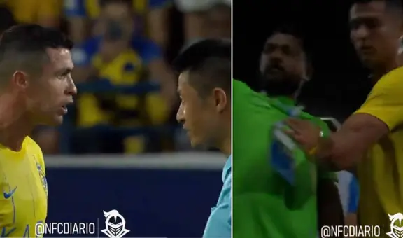 Cristiano Ronaldo encaró enfurecido al árbitro y empujó a la seguridad tras no cobrar dos penales