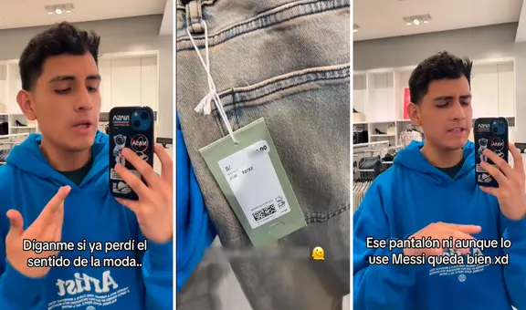 Joven va a tienda y se impresiona por precio de pantalón con singular modelo