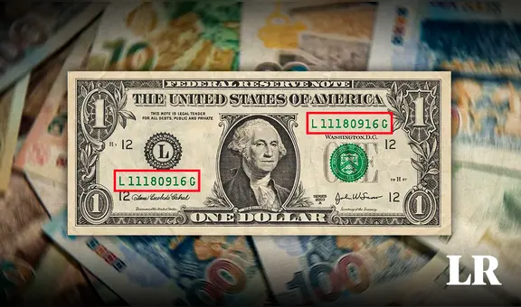 Este es el billete de 1 dólar por el que puedes ganar más de S/25.000 por su número de serie
