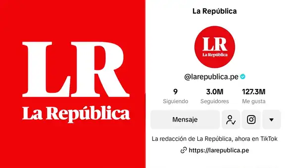 ¡Un nuevo logro! La República llega a los 3 millones de seguidores en su cuenta de TikTok