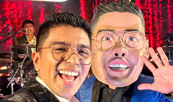 ¡Igualitos!: Christian Yaipén encontró a su 'doble' durante show de Grupo 5 en Tumbes