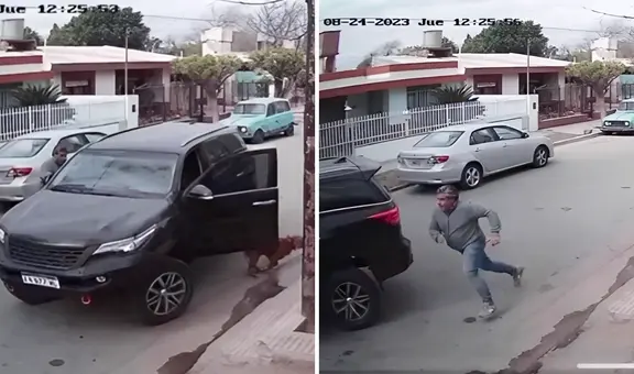 Perro pisa acelerador del carro de su dueño y termina impactando contra la casa del vecino