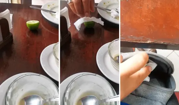 Cliente guarda trozo de limón que no utilizó en restaurante y usuarios reaccionan: “Es oro”