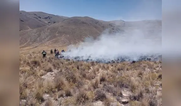 Tres nuevos incendios forestales afectan poblados de Castilla y Caylloma en Arequipa