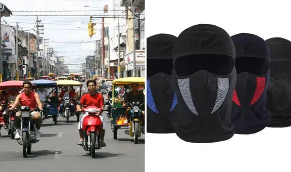 ¿Golpe a la delincuencia?: ordenanza prohibirá uso de taparostros en usuarios de moto en Loreto