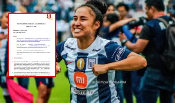 Sandy Dorador fue suspendida a 2 días de la final ante Universitario por la Comisión Disciplinaria