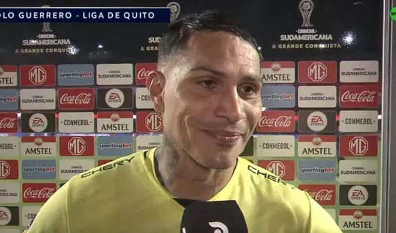 Paolo Guerrero feliz por la clasificación de LDU y ya piensa en Perú: "Se viene la selección"
