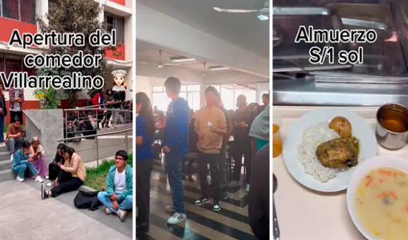 Estudiante de la Villarreal almuerza con S/1 en el comedor de su universidad: “Nos sirven en plato de loza”