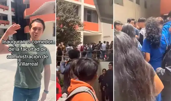 Estudiantes de la Villarreal sorprenden al hacer largas colas por apertura del comedor : “Se colan”