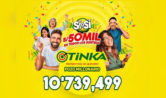 Pozo millonario EN VIVO: los resultados de LA TINKA de este domingo 3 de septiembre
