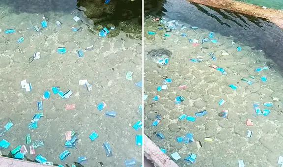 Joven capta tarjetas bancarias en estanque de Parque de las Leyendas: “Ahora los deseos se pagan en cuotas”