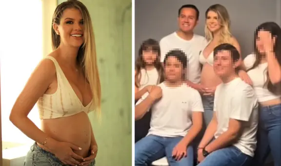 Brunella Horna luce embarazo en tierna sesión de fotos junto con los hijos de Richard Acuña