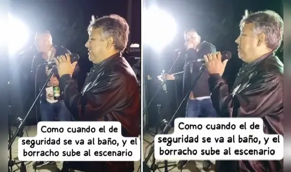 Asistente a concierto subió al escenario y sorprendió a músicos para que lo dejen cantar: “No hay seguridad”