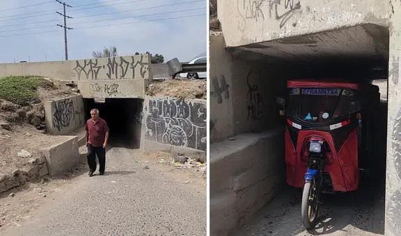 Así es el túnel secreto que cruza la Panamericana Norte en Los Olivos y pocos conocen