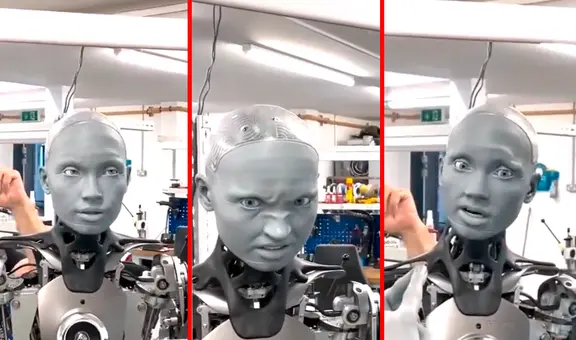 El robot ‘Ameca’ se ve en un espejo por primera vez y sorprende con inesperadas reacciones
