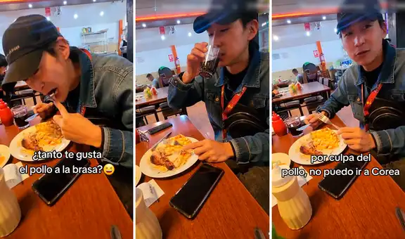 Extranjero se rinde ante exquisito sabor del POLLO A LA BRASA de Perú: “Por su culpa no quiero regresar a Corea”