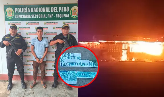 Loreto: joven es detenido tras incendiar su colegio y hacer pinta senderista