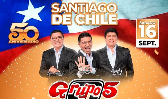 Grupo 5 anuncia concierto en Chile y fans extranjeros les piden que visiten sus países