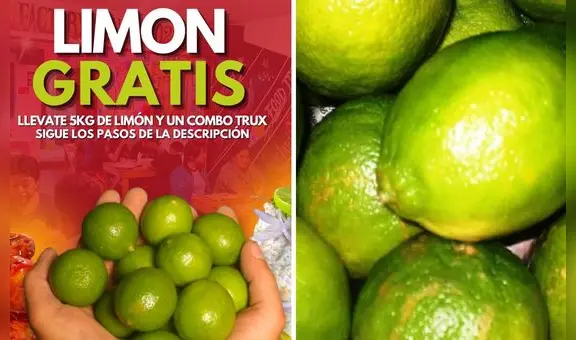 Restaurante sortea 5 kilos de limón entre personas que compartan su página