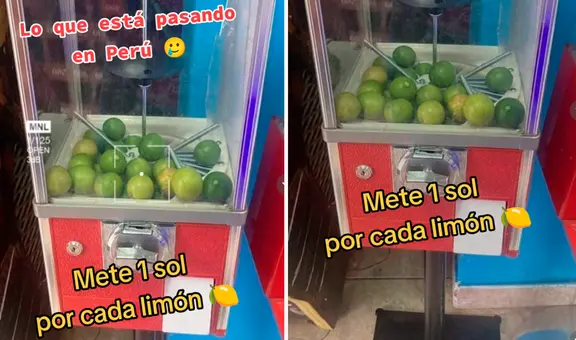 Emprendedor coloca limones en máquina para dulces: ¿cuántos soles se invertirán para sacar un limón?