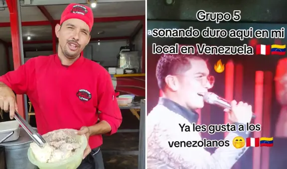 Venezolano pone canciones del Grupo 5 en local de comida de Perú que tiene en su país: "Peruanizando"